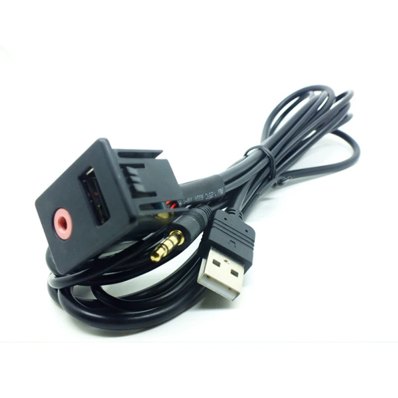 Car USB Socket AUX For Toyota Headphone Cable + 3.5mm Flush 1.5M Mount Audio Automobile Adapter Input Switch Panel Fits Modify
Car USB Socket AUX For Toyota Headphone Cable + 3.5mm Flush 1.5M Mount Audio Automobile Adapter Input Switch Panel Fits Modify