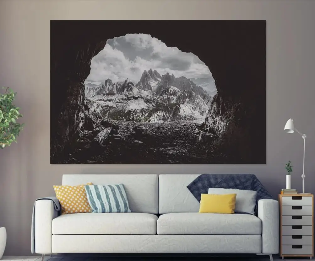 Waliicorners 3D mural wallpaper cave 3D scenery background wall painting decoration painting 7 HTB1RnEZeq5s3KVjSZFNq6AD3FXae