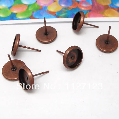 100pcs Stud earring post with 8mm round cabochon setting Antique copper metal earring blank base tray findings accessories
100pcs Stud earring post with 8mm round cabochon setting Antique copper metal earring blank base tray findings accessories