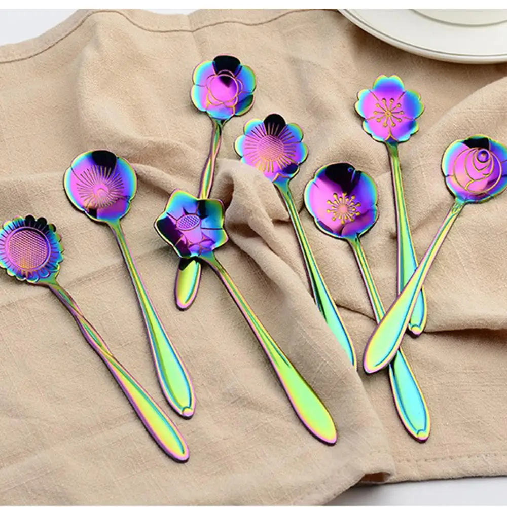 8 Pcs/Set Coffee Spoon Flower Shape Stainless Steel Lovely Tea Ice Cream Sugar Spoon Flatware Personality Party Kitchen Tools
8 Pcs/Set Coffee Spoon Flower Shape Stainless Steel Lovely Tea Ice Cream Sugar Spoon Flatware Personality Party Kitchen Tools