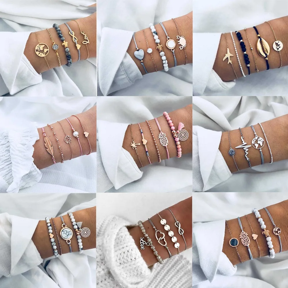 Bohemian Rope Chain Bracelets Sets For Women Men Hot Vintage Fashion Map Tassel Charm Bracelets Jewelry Gifts Dropshipping
Bohemian Rope Chain Bracelets Sets For Women Men Hot Vintage Fashion Map Tassel Charm Bracelets Jewelry Gifts Dropshipping