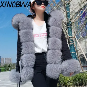 Europe New Women Winter High Fashion Big Real Natural Fox Fur Cuff Coats Female Casual Thick Warm Liner Oversize Parkas Jackets
Europe New Women Winter High Fashion Big Real Natural Fox Fur Cuff Coats Female Casual Thick Warm Liner Oversize Parkas Jackets