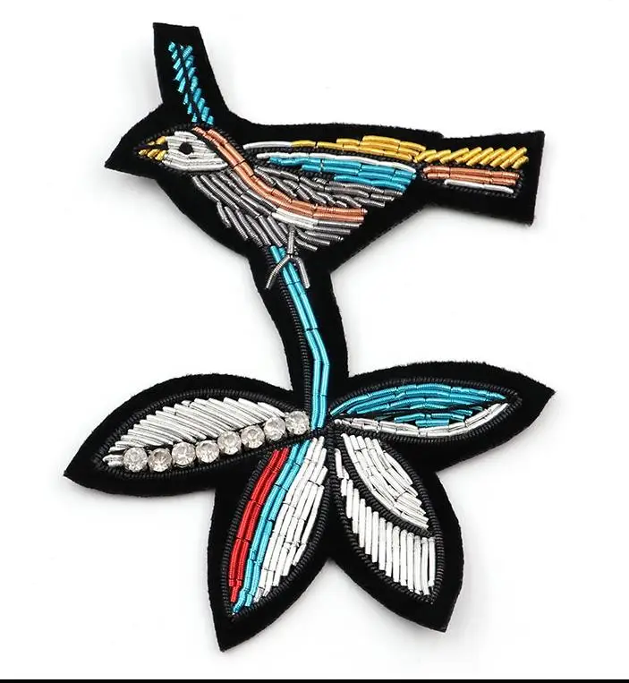 Birds Leaves Indian Silk Emboridered Patch Brooch India Silk Wire Handmade Embroidered Badge Fabric Patch for Fashion Clothing
Birds Leaves Indian Silk Emboridered Patch Brooch India Silk Wire Handmade Embroidered Badge Fabric Patch for Fashion Clothing