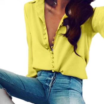 YSDNCHI Women Turn-down Collar Regular Blusas Chemise Clothes 5XL Women Casual Solid Long Sleeve Blouse Lapel Shirt Blouse Shirt
YSDNCHI Women Turn-down Collar Regular Blusas Chemise Clothes 5XL Women Casual Solid Long Sleeve Blouse Lapel Shirt Blouse Shirt