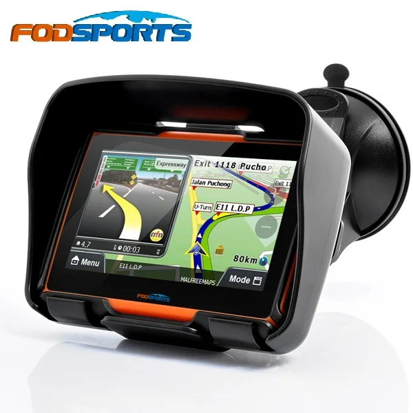 Fodsports Updated 256M RAM 8GB Flash 4.3 Inch Moto GPS Navigator Waterproof Bluetooth Motorcycle gps Car Navigation Free Maps