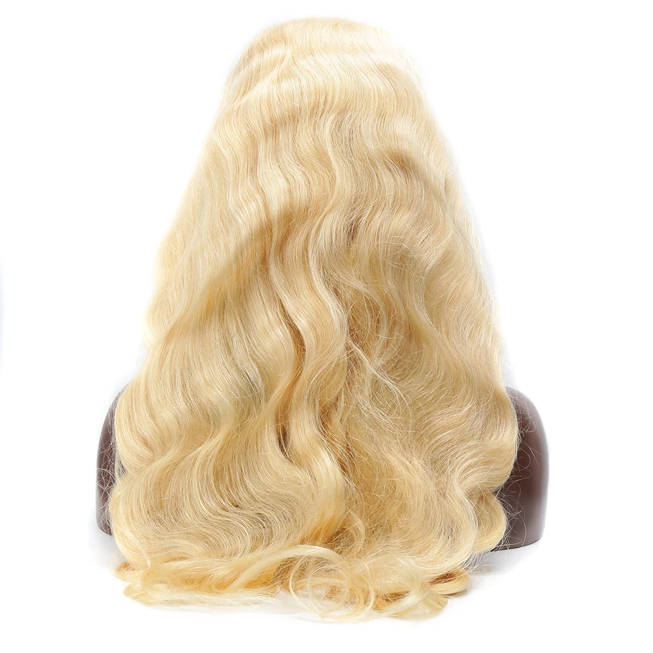 Luvin объемная волна 13х4 кружевной фронтальный парик 8 26 дюймов 613 блонд бразильские