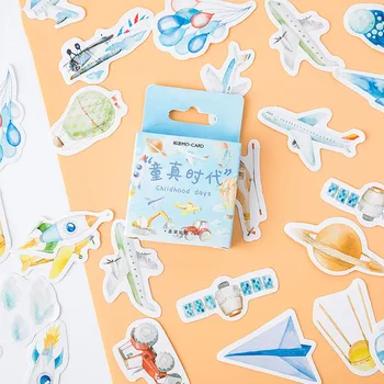 46Pcs/Box Cute Childhood Toys Stickers Kawaii Airplane Stickers Bullet Journal Paper Sticker For Kids DIY Scrapbooking Diary
46Pcs/Box Cute Childhood Toys Stickers Kawaii Airplane Stickers Bullet Journal Paper Sticker For Kids DIY Scrapbooking Diary