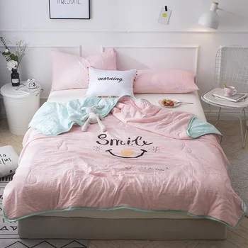 Soft Cotton Blanket Summer Smlie Quilt Pattern Cartoon Comforter Bed Cover Quilting Home Textiles 
Soft Cotton Blanket Summer Smlie Quilt Pattern Cartoon Comforter Bed Cover Quilting Home Textiles