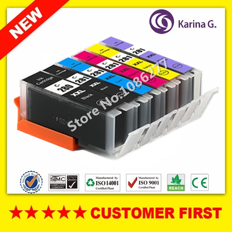 Compatible for Canon PGI280 CLI281 PGI-280 CLI-281 Ink Cartridge For Canon PIXMA TS8120 TS9120
Compatible for Canon PGI280 CLI281 PGI-280 CLI-281 Ink Cartridge For Canon PIXMA TS8120 TS9120