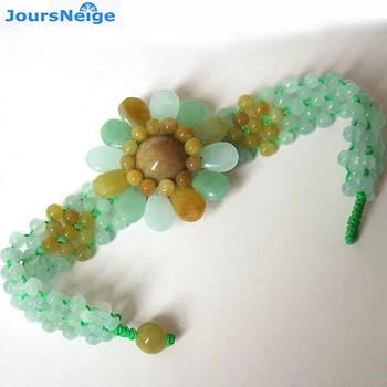 Fine Three colors Natural Stone Bracelets Round Beads Hand Weave Sun Flower Bracelet Single lap Jewelry Accessories
Fine Three colors Natural Stone Bracelets Round Beads Hand Weave Sun Flower Bracelet Single lap Jewelry Accessories