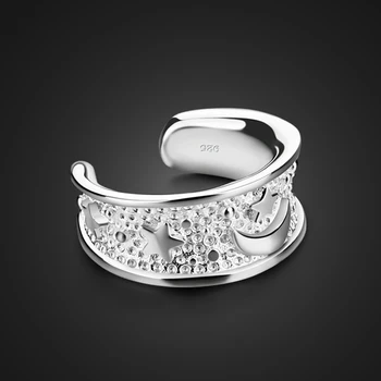 Fashion ring carved stars the moon pattern.Solid 925 silver woman wide ring.Charming lady sterling silver jewelry.Free shipping
Fashion ring carved stars the moon pattern.Solid 925 silver woman wide ring.Charming lady sterling silver jewelry.Free shipping