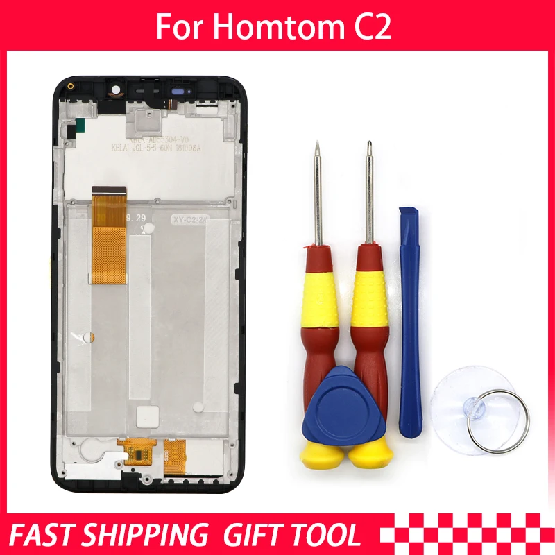 Сенсорный ЖК-экран ЖК-дисплей для Homtom C2 дигитайзер в сборе с рамкой запасные