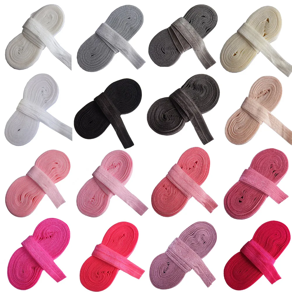 5 Yards Elastic bands 5/8''Fold Over Elastic Ribbon 16MM FOE DIY Garment accessories Sewing Elastic Fabric Hair Elastic Hair bow
5 Yards Elastic bands 5/8''Fold Over Elastic Ribbon 16MM FOE DIY Garment accessories Sewing Elastic Fabric Hair Elastic Hair bow