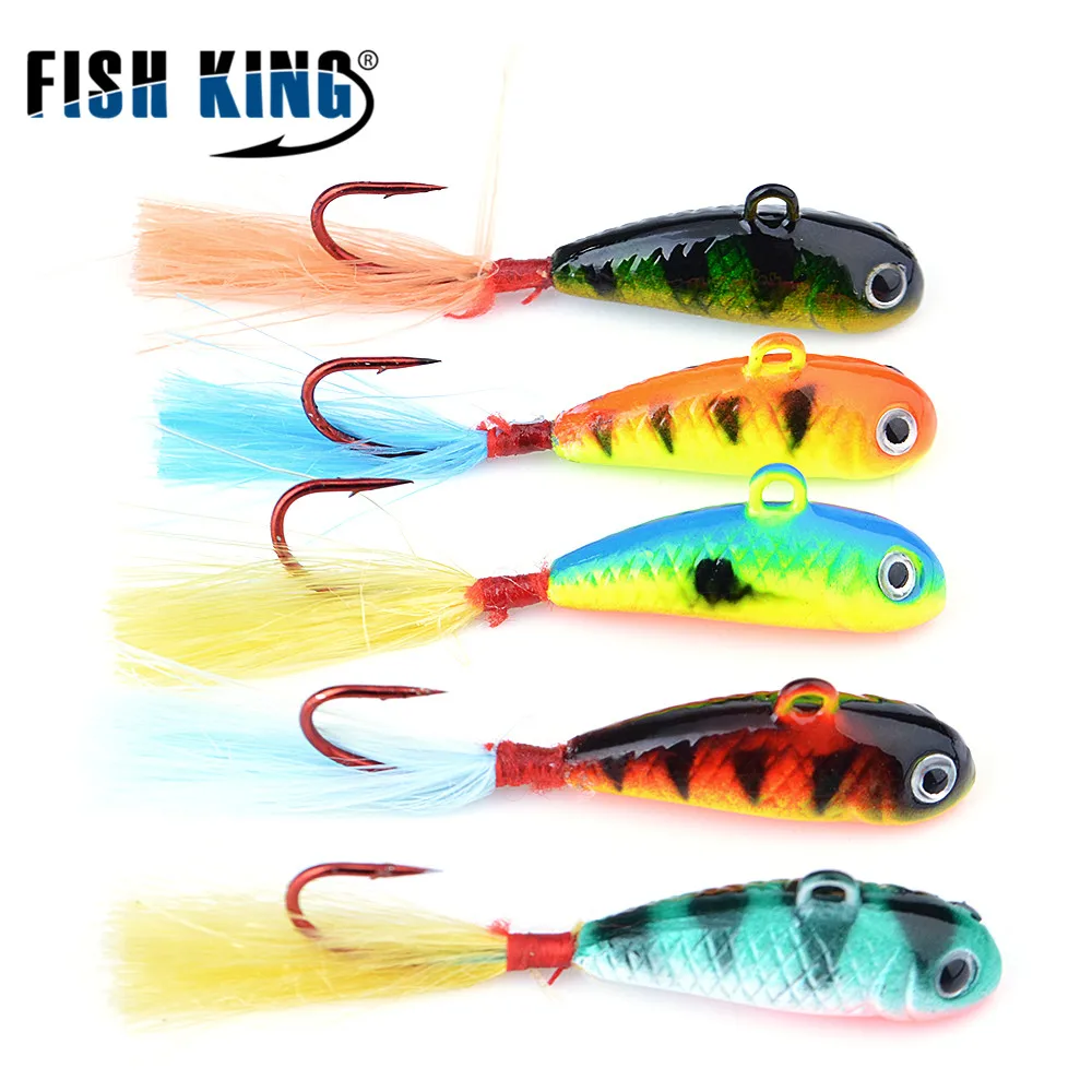 Рыболовные приманки FISH KING зимние для ледовой рыбалки 5 г 7 с 4 #2 # крючки перьевая