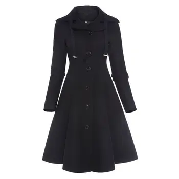 Sisjuly Women Gothic Wool Blend A Line Autumn Slim Warm Button Black Solid Outwear Office Women Workwear Outwear Asymmetric
Sisjuly Women Gothic Wool Blend A Line Autumn Slim Warm Button Black Solid Outwear Office Women Workwear Outwear Asymmetric