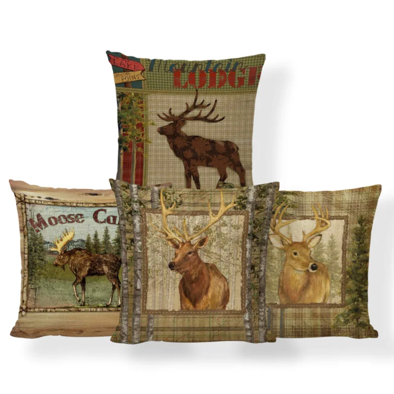 Personalized Animal Pillow Case Letter Geometry Square Tree Moose Elk Bear Forest Decoration Farmhouse Sofa Cushion Cover 45*45
Personalized Animal Pillow Case Letter Geometry Square Tree Moose Elk Bear Forest Decoration Farmhouse Sofa Cushion Cover 45*45