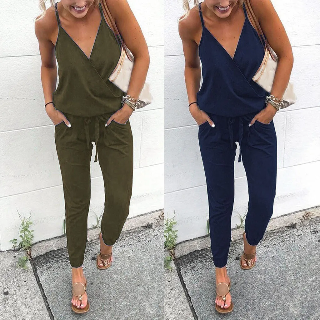 Women Pocket Off Shoulder V Neck Sleeveless Rompers Jumpsuit Playsuit High quality polyester fabric Soft comfortable new 618
Women Pocket Off Shoulder V Neck Sleeveless Rompers Jumpsuit Playsuit High quality polyester fabric Soft comfortable new 618