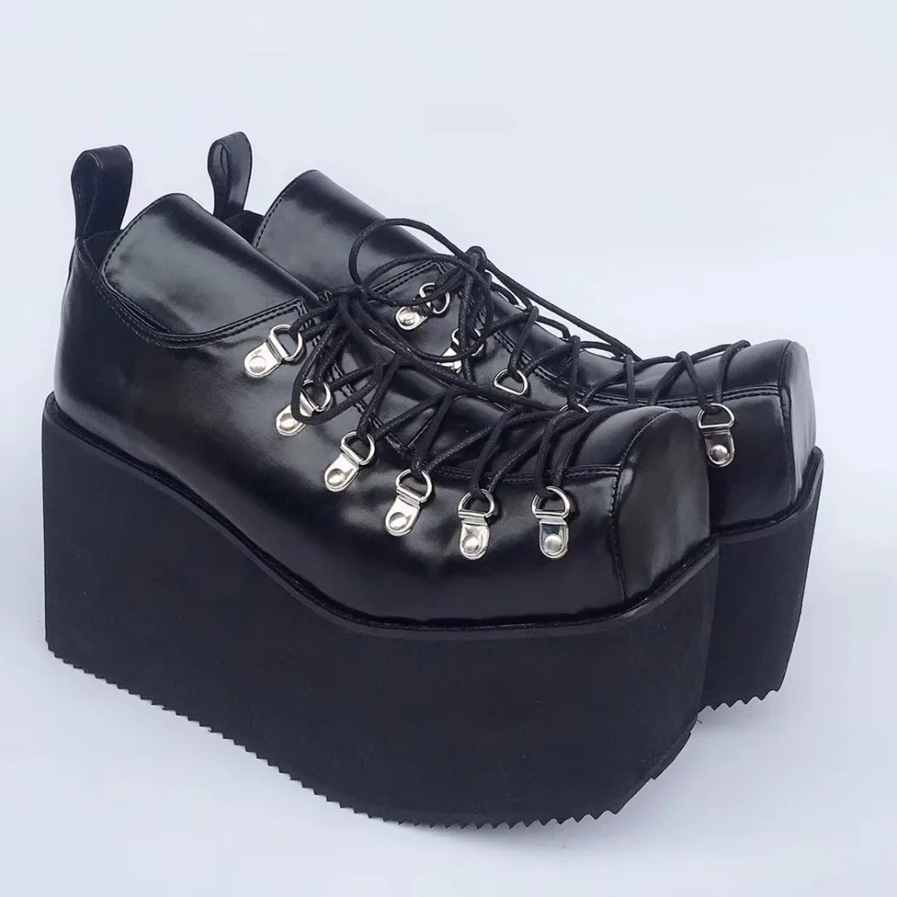 9cm High Heel PU Punk Lolita High Platform Shoes Lace-Up Princess Girls Heterosexual Shoes Custom Tailor Available
9cm High Heel PU Punk Lolita High Platform Shoes Lace-Up Princess Girls Heterosexual Shoes Custom Tailor Available