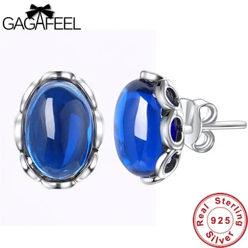 GAGAFEEL 925 Sterling Silver Red Blue Corundum Stone Stud Earring S925 Silver Earrings Garnet Stone Women Jewelry Earrings Gifts
GAGAFEEL 925 Sterling Silver Red Blue Corundum Stone Stud Earring S925 Silver Earrings Garnet Stone Women Jewelry Earrings Gifts