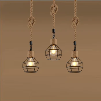 Industry loft chandelier vintage hemp rope pendant lamp aisle bar dining roomhanging lamp restaurant cafe light droplight
Industry loft chandelier vintage hemp rope pendant lamp aisle bar dining roomhanging lamp restaurant cafe light droplight
