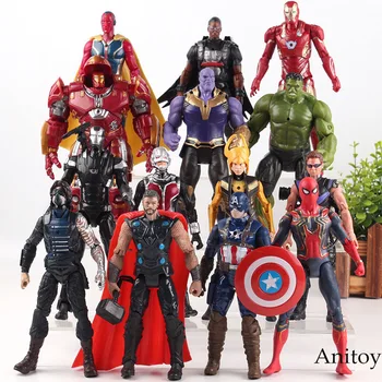 Marvel Infinity War Avengers Thanos Thor superhero Iron Man Captain America Spiderman Vision Falcon Hulkbuster PVC Avengers Toys
Marvel Infinity War Avengers Thanos Thor superhero Iron Man Captain America Spiderman Vision Falcon Hulkbuster PVC Avengers Toys