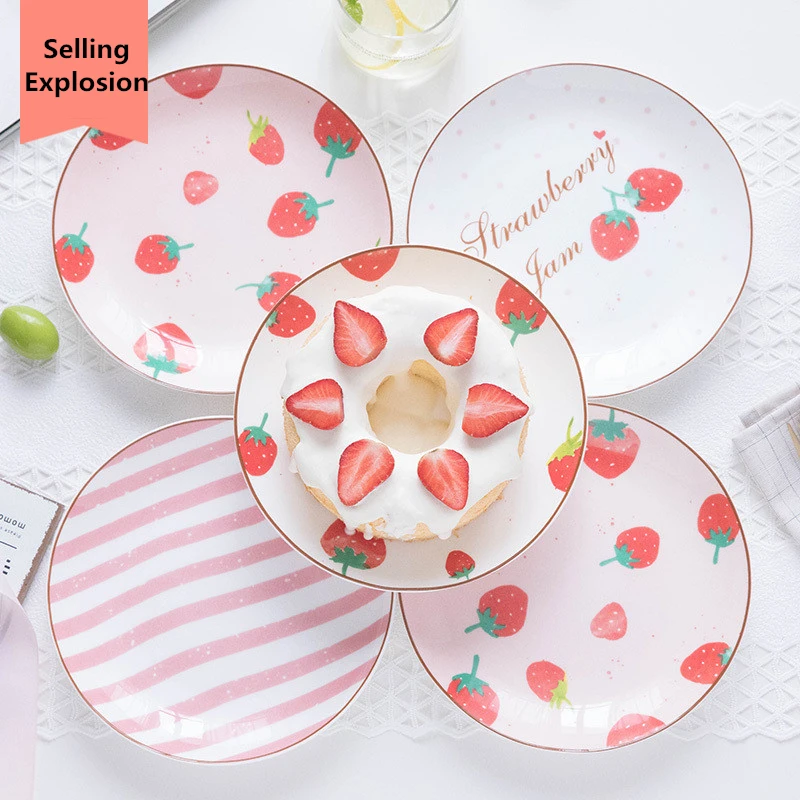 Direct selling cute home kitchen storage red strawberry ins plate personality creative western food steak ceramic tableware
Direct selling cute home kitchen storage red strawberry ins plate personality creative western food steak ceramic tableware