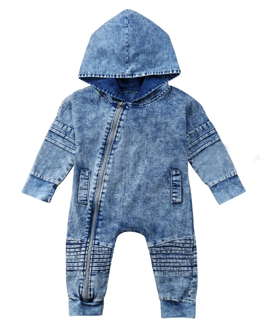 Cool Design Denim Baby Boy Romper Crippled Draped Autumn Jumpsuit Fashion Hooded Zipper Clothes Long Sleeve Infant Rompers New
Cool Design Denim Baby Boy Romper Crippled Draped Autumn Jumpsuit Fashion Hooded Zipper Clothes Long Sleeve Infant Rompers New