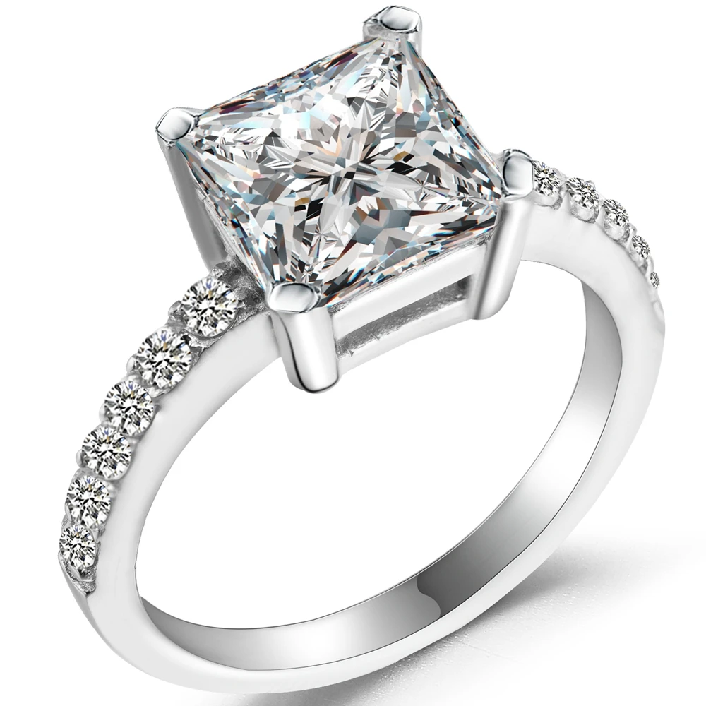 Stainless Steel 4 Carat Princess Cut Wedding Engagement Halo Bridal Proposal Ring
Stainless Steel 4 Carat Princess Cut Wedding Engagement Halo Bridal Proposal Ring