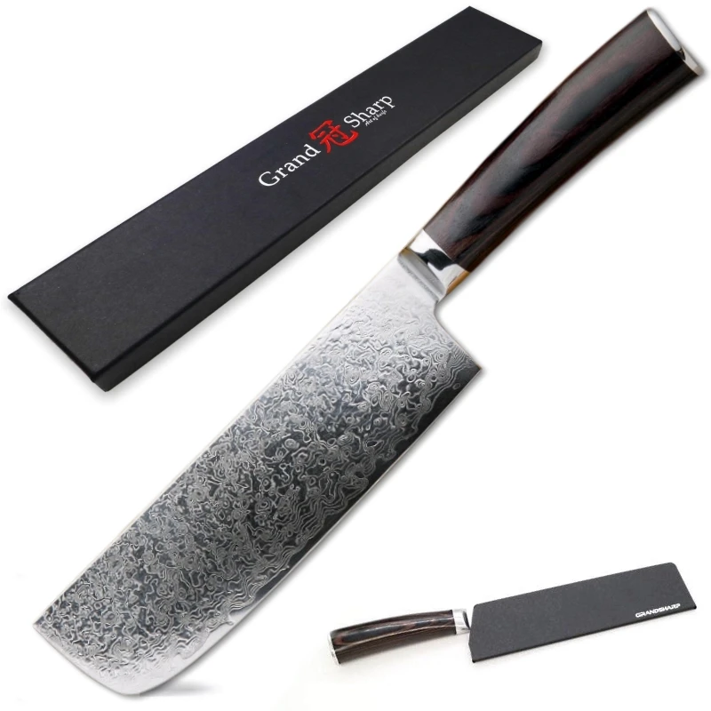 GRANDSHARP Nakiri chef Knives Japanese Damascus Steel vg10 Damask Kitchen Knife Cooking Tools Chopping Meat Vegetable Knife
GRANDSHARP Nakiri chef Knives Japanese Damascus Steel vg10 Damask Kitchen Knife Cooking Tools Chopping Meat Vegetable Knife