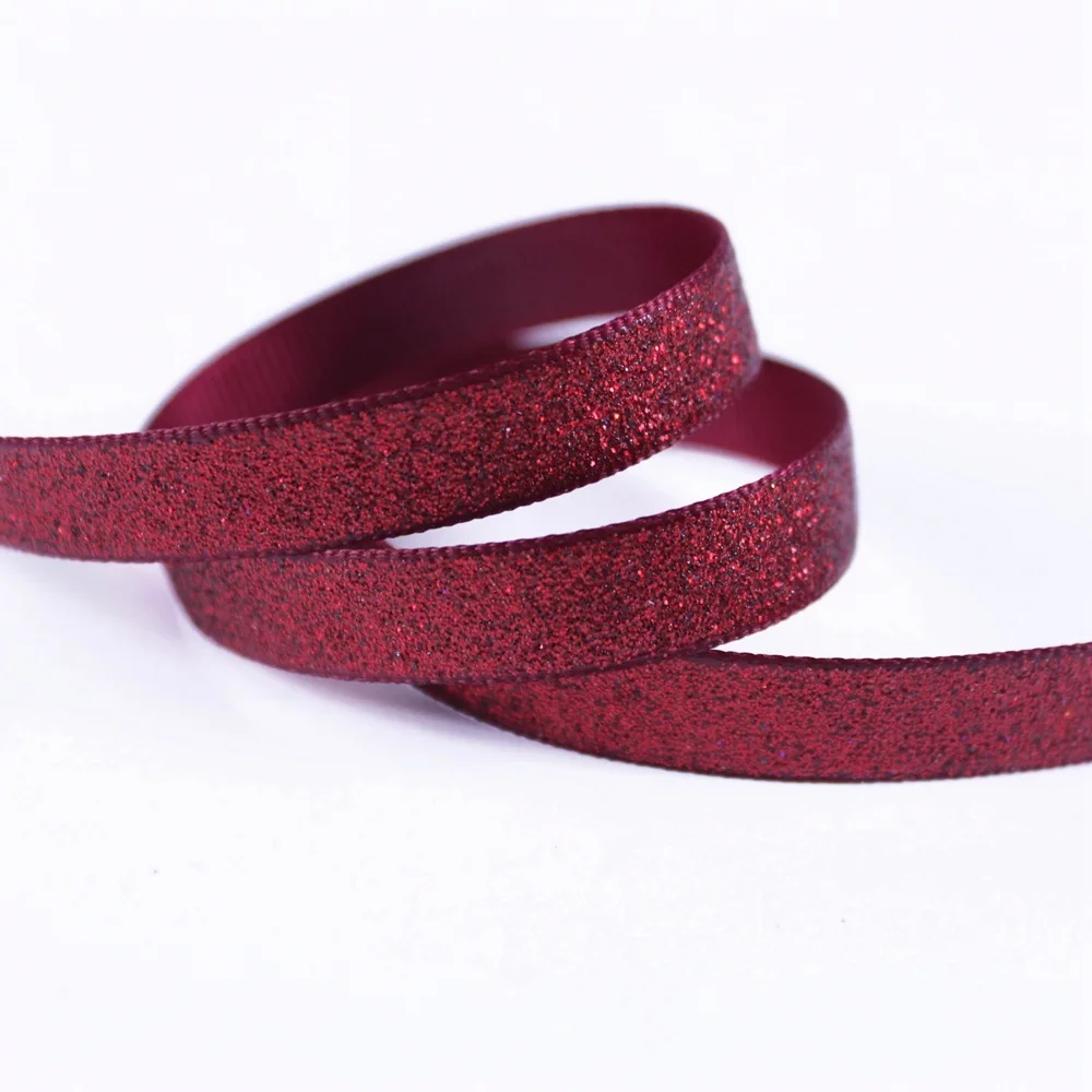T.R RIBBON 3/8'' 9mm solid color full glitter grosgrain polyester sparkle sprayed ribbon Gift Wrap 275 wine 10yards
T.R RIBBON 3/8'' 9mm solid color full glitter grosgrain polyester sparkle sprayed ribbon Gift Wrap 275 wine 10yards