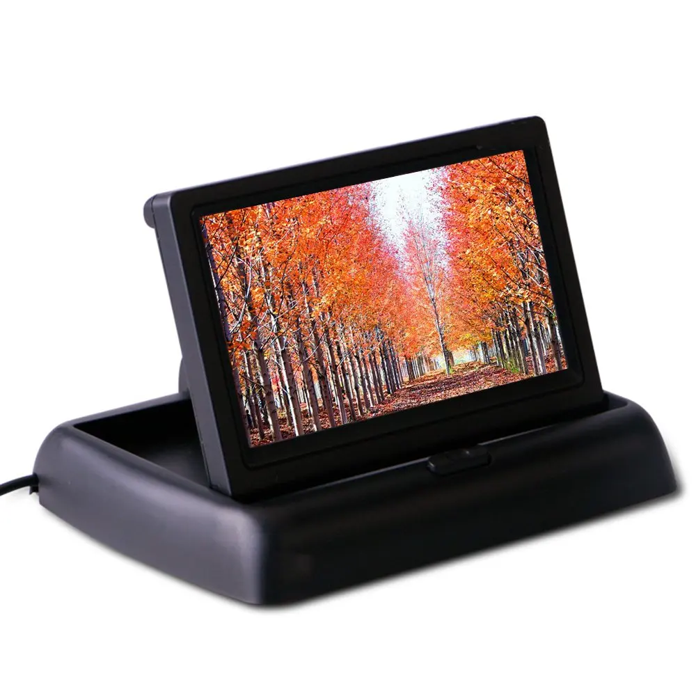 4.3 Inch TFT LCD Car Desktop Monitor Display Reverse Camera Parking System for Car Rearview Mirror Foldable
4.3 Inch TFT LCD Car Desktop Monitor Display Reverse Camera Parking System for Car Rearview Mirror Foldable