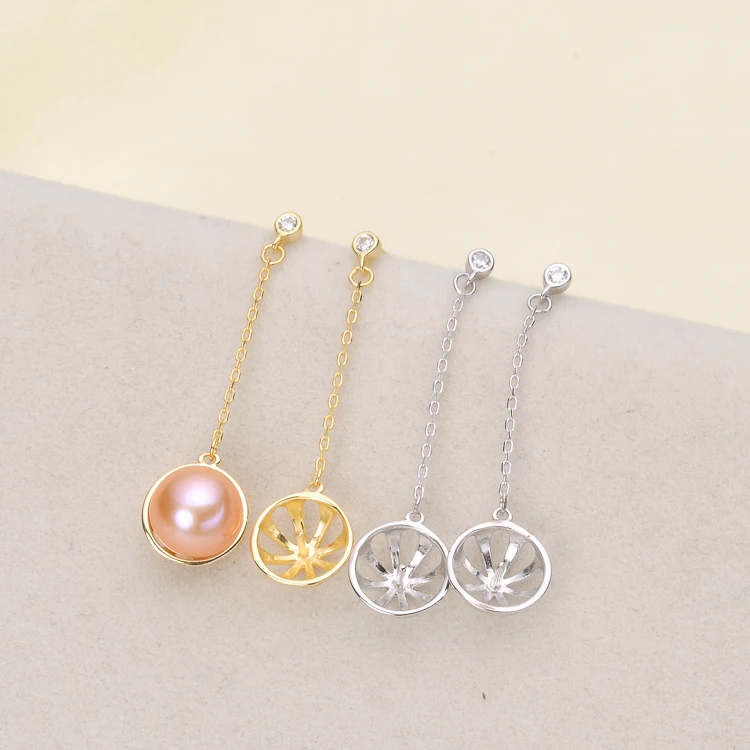 2 Color 925 Silver Pearl Earrings Fashion Beautiful Drop Earrings Findings Exquisite Jewelry Parts Fittings Women's Accessories
2 Color 925 Silver Pearl Earrings Fashion Beautiful Drop Earrings Findings Exquisite Jewelry Parts Fittings Women's Accessories