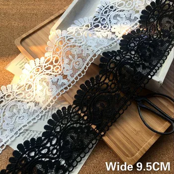 9.5CM Wide High Quality White Black 3d Flowers Cord Lace Embroidery Laces Collar Ribbon Trimmings For Clothing Dress Guipure DIY
9.5CM Wide High Quality White Black 3d Flowers Cord Lace Embroidery Laces Collar Ribbon Trimmings For Clothing Dress Guipure DIY
