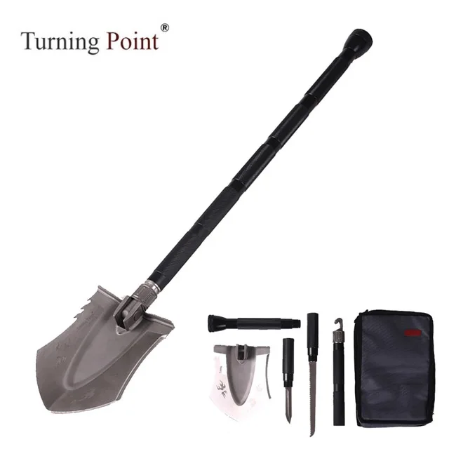 

Turning Point TTS HF Light Weight Mini Shovel for Camping Backpacking and Survival with Flashlight