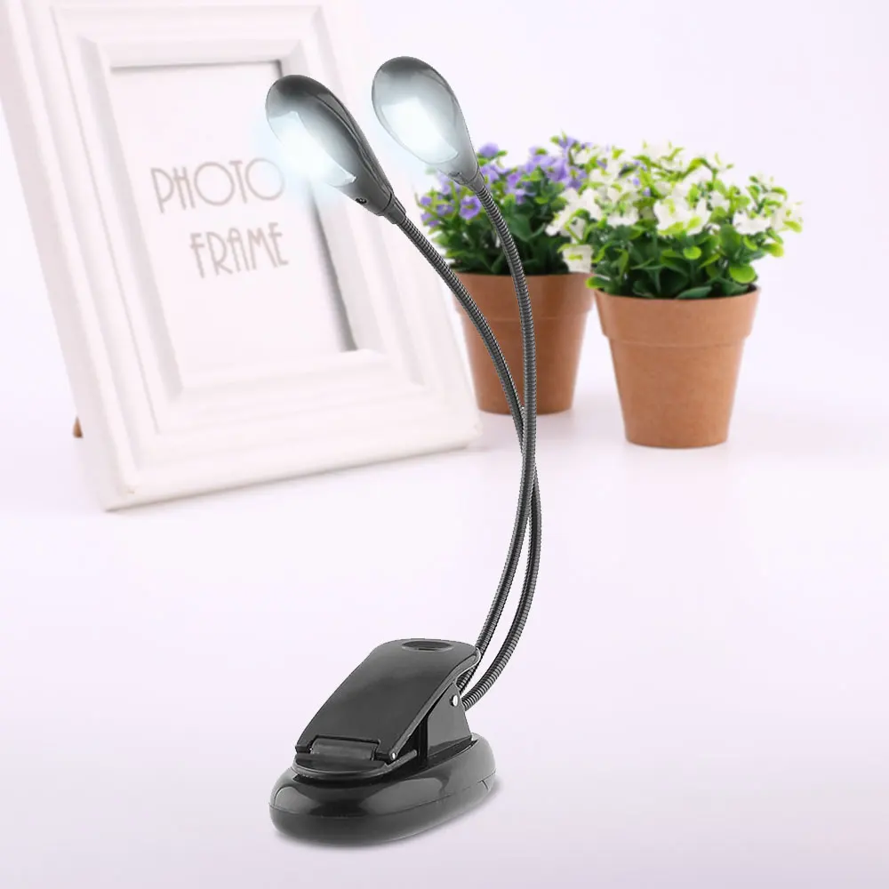 Clip On Clamp 4 LED Double Lamp Flex Battery Operated For Reading Work Interior Design Flexible Light Laptop Study
Clip On Clamp 4 LED Double Lamp Flex Battery Operated For Reading Work Interior Design Flexible Light Laptop Study