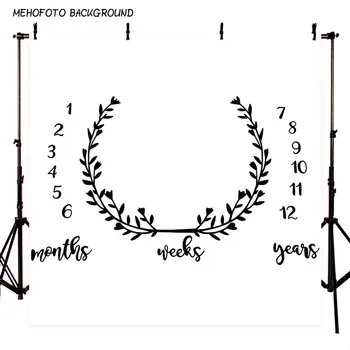 Photography Backdrops 5x7ft Baby Shower Background Backdrops for Photo Studio Black Wreath Calendar Sheet for Baby Birthday
Photography Backdrops 5x7ft Baby Shower Background Backdrops for Photo Studio Black Wreath Calendar Sheet for Baby Birthday