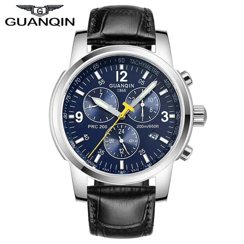 

GUANQIN GQ50009 relogio masculino Automatic Self-Wind Luxury Men Sport Watch Mens 24 Hour Date Luminous Full Steel Wristwatch