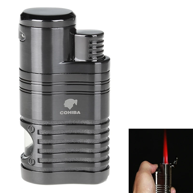 COHIBA Fashion High Quality Windproof Lighter Torch Jet Flame Refillable Inflatable Four Flame Lighter & Cigar Punch Lighter
COHIBA Fashion High Quality Windproof Lighter Torch Jet Flame Refillable Inflatable Four Flame Lighter & Cigar Punch Lighter