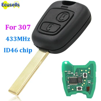 10pcs/lot FOR PEUGEOT 307 2 BUTTON REMOTE KEY 433MHz with transponder Chip ID46 uncut key blade with groove
10pcs/lot FOR PEUGEOT 307 2 BUTTON REMOTE KEY 433MHz with transponder Chip ID46 uncut key blade with groove