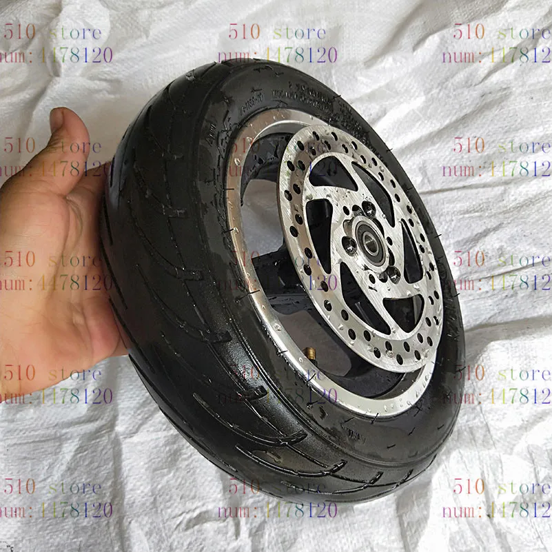 70/65-6.5 electric scooter tyre tubeless vacuum tire and alloy wheel hub with Brake disc 10 inch electric scooter Front wheel
70/65-6.5 electric scooter tyre tubeless vacuum tire and alloy wheel hub with Brake disc 10 inch electric scooter Front wheel