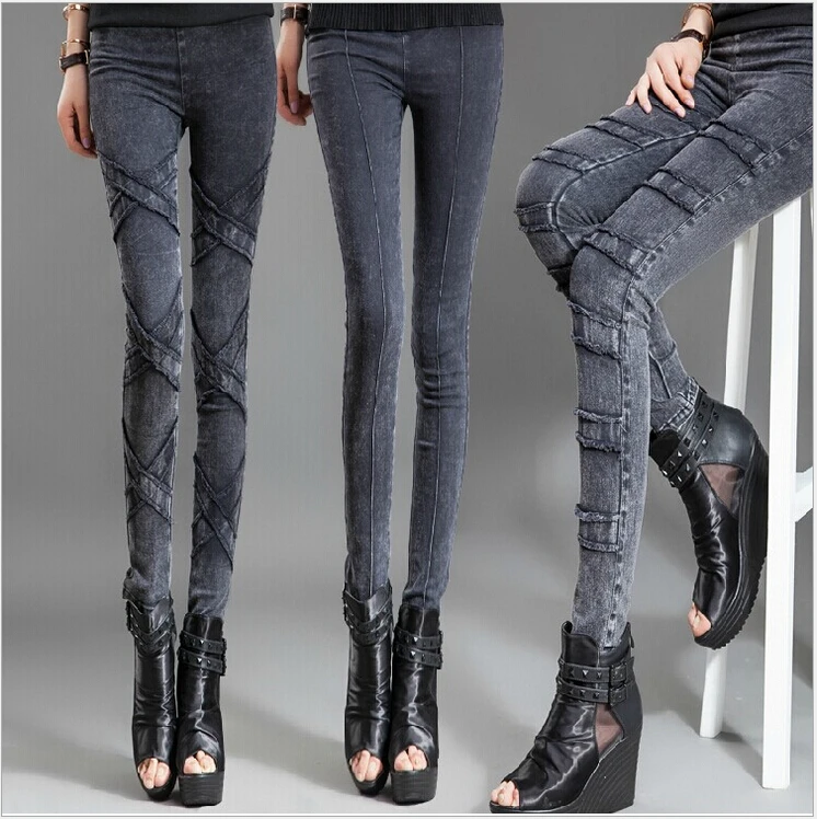 Free shipping new jeans Leggings Korean large size elasticity significantly thin elastic waist thin render women's jeans
Free shipping new jeans Leggings Korean large size elasticity significantly thin elastic waist thin render women's jeans