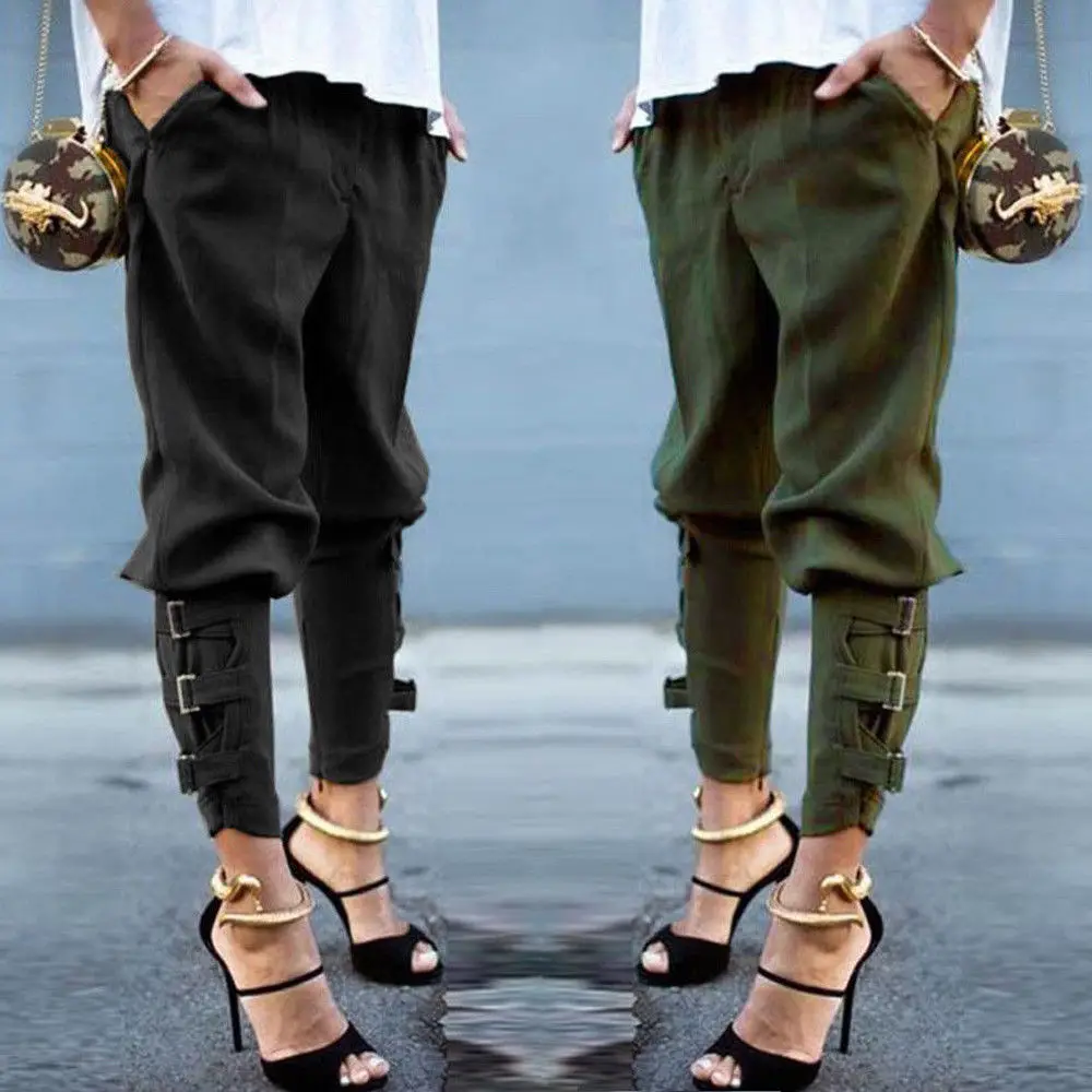 Fashion Women High Waisted Harem Pants Elastic Waist Solid Casual Loose Trousers Women Clothes Fashion
Fashion Women High Waisted Harem Pants Elastic Waist Solid Casual Loose Trousers Women Clothes Fashion