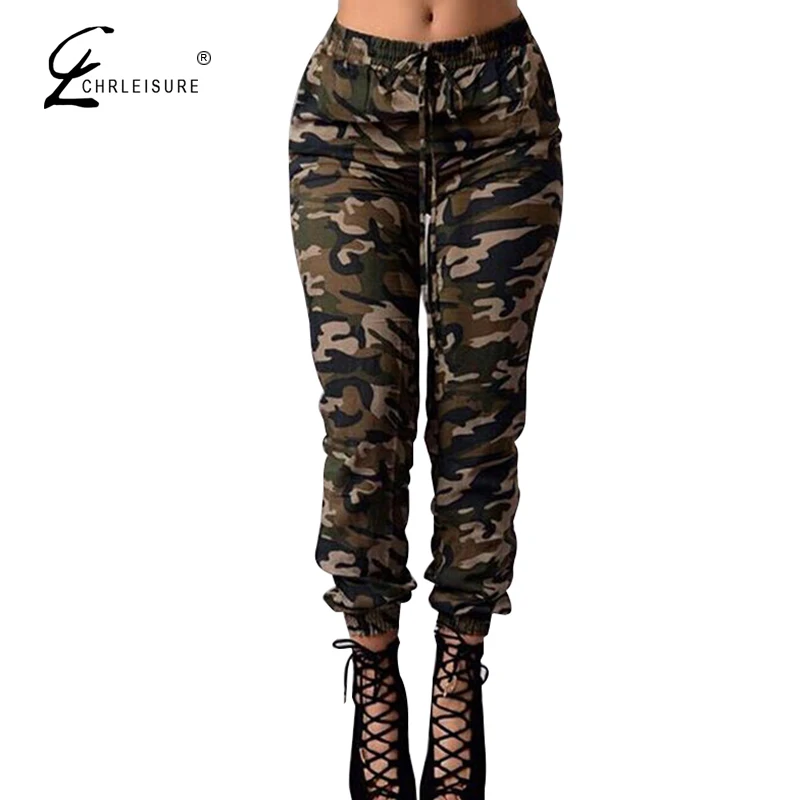 CHRLEISURE Large Size Trousers Women Camouflage Print Pants High Waist Casual Trousers Mujer Elastic Waist Lace up Pants
CHRLEISURE Large Size Trousers Women Camouflage Print Pants High Waist Casual Trousers Mujer Elastic Waist Lace up Pants