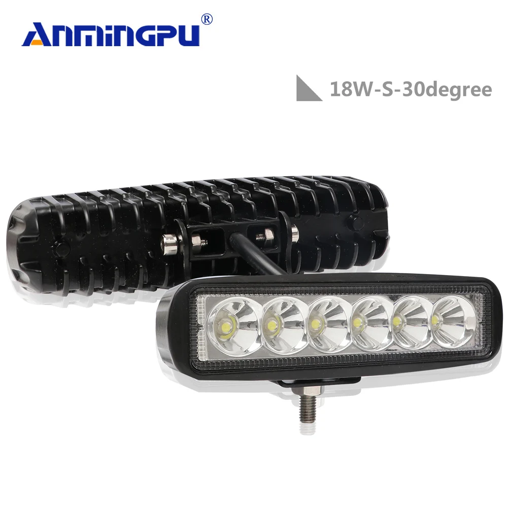 ANMINGPU 6'' 18W LED Work Light Bar Spot/Flood for Truck Bus Off Road 4x4 Truck 4WD Car Fog Light Assembly Daytime Running Light
ANMINGPU 6'' 18W LED Work Light Bar Spot/Flood for Truck Bus Off Road 4x4 Truck 4WD Car Fog Light Assembly Daytime Running Light