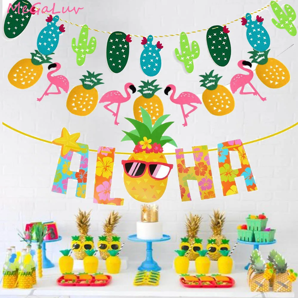 Hawaiian ALOHA Party Deocrations Pineapple Flamingo Cactus Banner Summer Tropical Flamingo Birthday Luau Beach Party Favors
Hawaiian ALOHA Party Deocrations Pineapple Flamingo Cactus Banner Summer Tropical Flamingo Birthday Luau Beach Party Favors