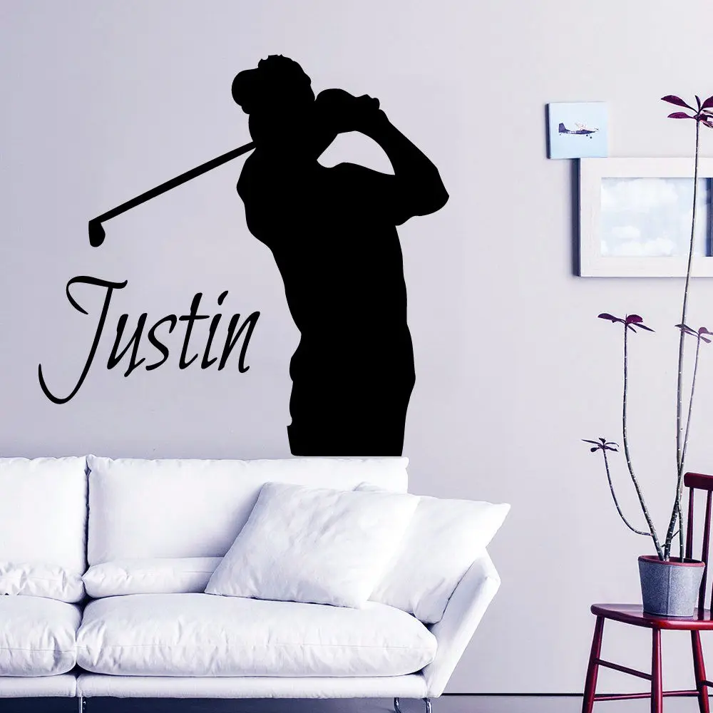 Golf Wall Decal Customized Name Boy Room Vinyl Stickers Golfer Sport Wall Poster Bedroom Decor Vinyl Sticker Wall Murals AY382
Golf Wall Decal Customized Name Boy Room Vinyl Stickers Golfer Sport Wall Poster Bedroom Decor Vinyl Sticker Wall Murals AY382