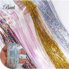 Bittb 1 pc holographique paillettes Striping bande ligne Nail Art autocollant autocollants décoration bricolage Gel vernis manucure outils(China)