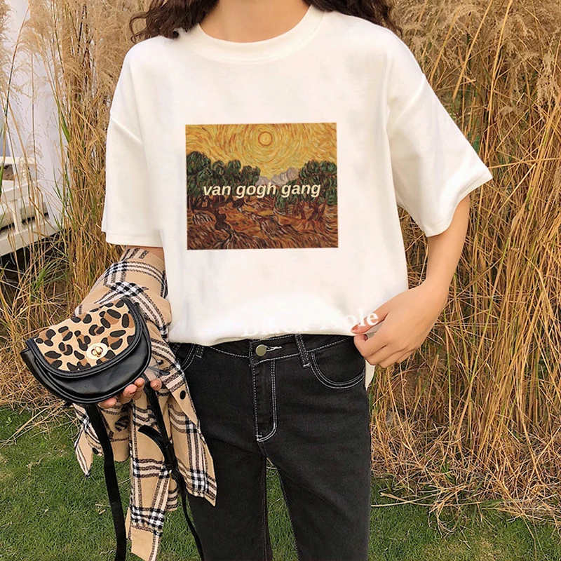 Artistic painting Fashion T Shirt Women Kawaii Print Short Sleeved O-neck T-shirt Vintage Vogue Female Tshirt Harajuku Top Tees
Artistic painting Fashion T Shirt Women Kawaii Print Short Sleeved O-neck T-shirt Vintage Vogue Female Tshirt Harajuku Top Tees