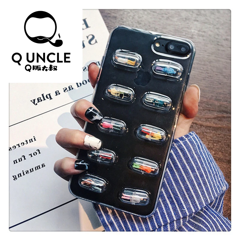 Q UNCLE Capsule Person Cell Phone Case for iPhone X 8 8plus Transparent Soft Back Cover for iPhone 7 6 6S 7Plus 6Plus 6S+
Q UNCLE Capsule Person Cell Phone Case for iPhone X 8 8plus Transparent Soft Back Cover for iPhone 7 6 6S 7Plus 6Plus 6S+