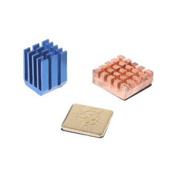 1 Aluminum + 2 Copper Heat Sinks Cooling Sitcky Pad For Raspberry Pi 2 3 Model B Dec-12A 
1 Aluminum + 2 Copper Heat Sinks Cooling Sitcky Pad For Raspberry Pi 2 3 Model B Dec-12A